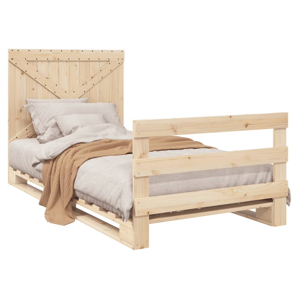 Cadre de lit sans matelas avec tête de lit 100x200 cm - XIOS