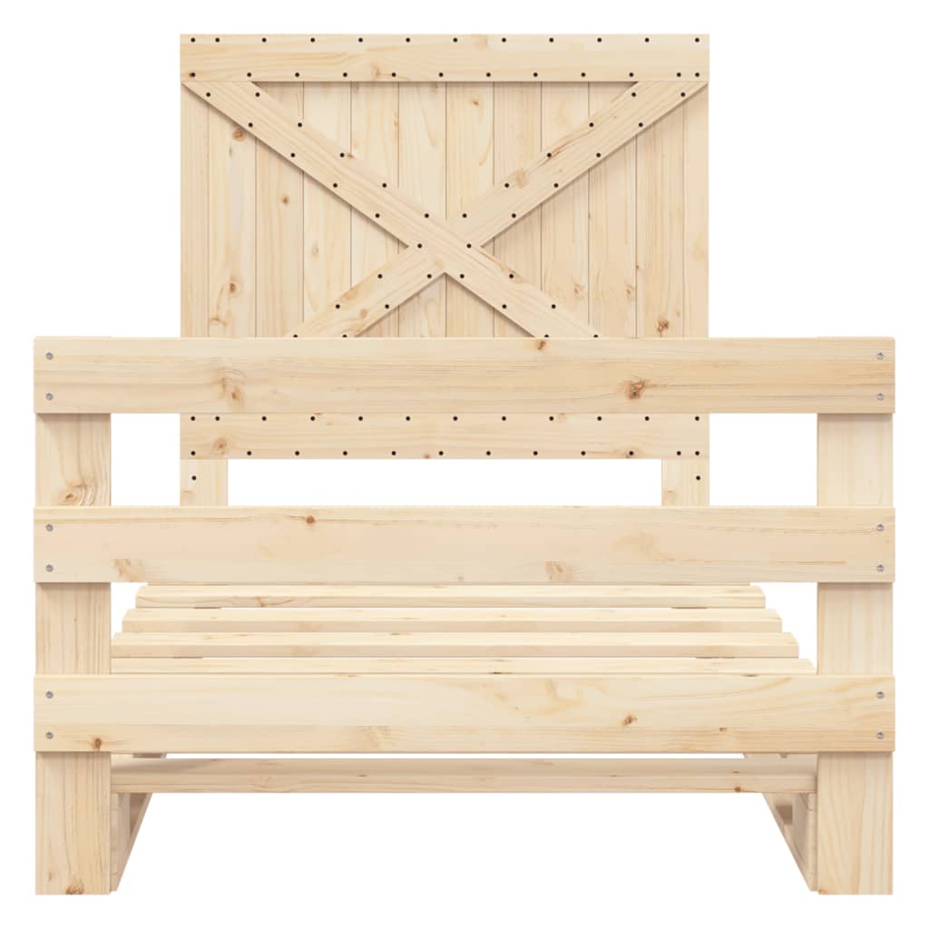 Cadre de lit sans matelas avec tête de lit 100x200 cm - XIOS