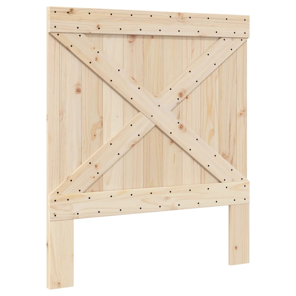 Cadre de lit sans matelas gris 90x200 cm bois de pin massif - XIOS