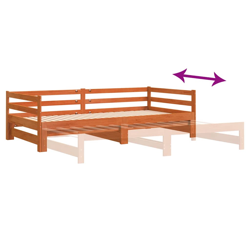 Lit de jour et lit gigogne sans matelas 90x200 cm bois massif - XIOS