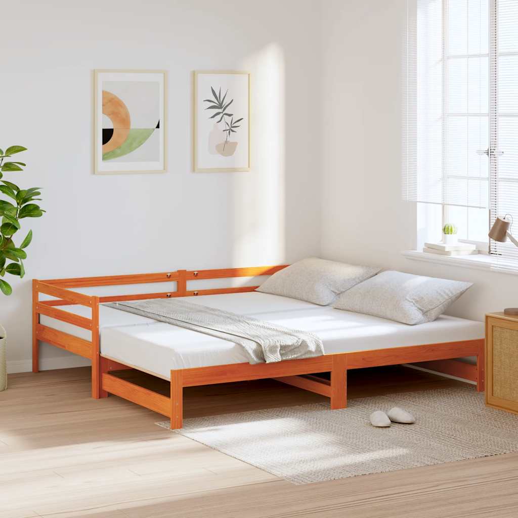 Lit de jour et lit gigogne sans matelas 90x200 cm bois massif - XIOS