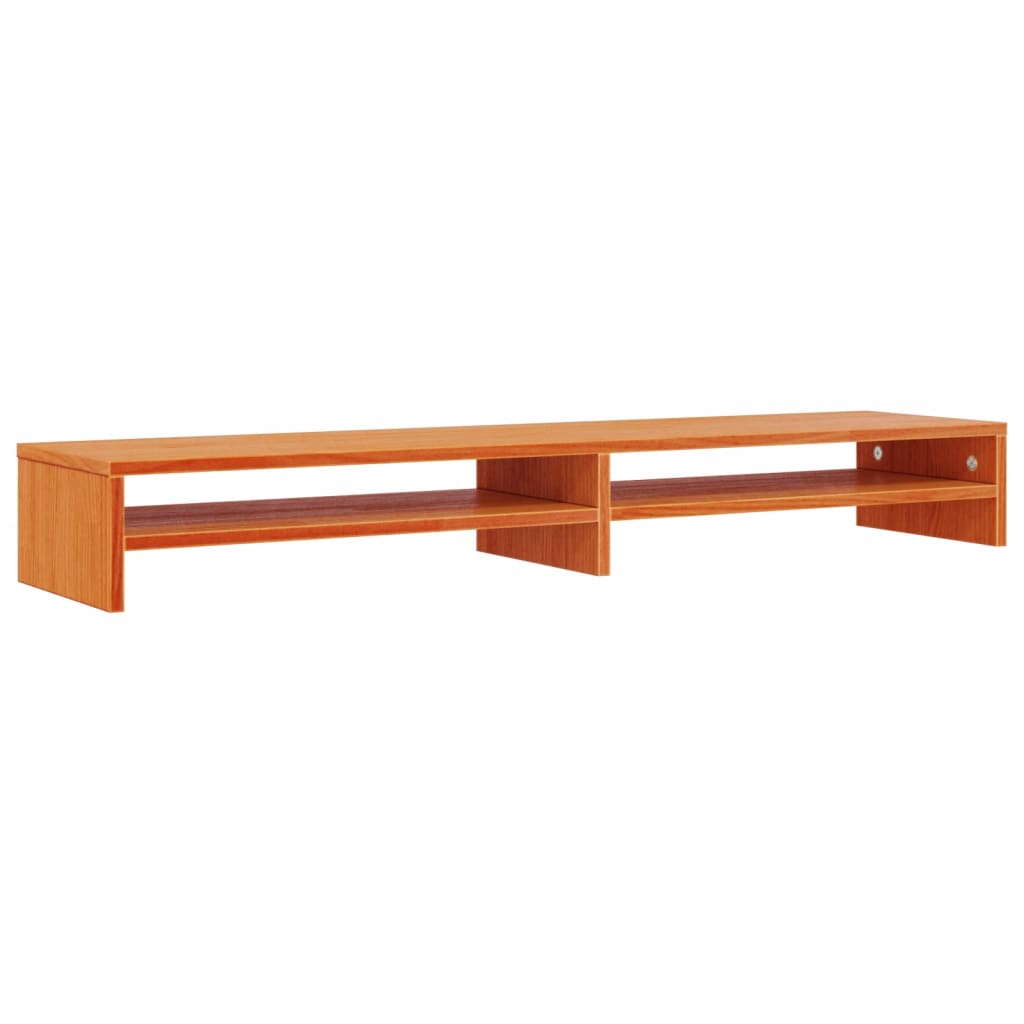 Support de moniteur marron miel 100x24x13 cm bois de pin solide - XIOS