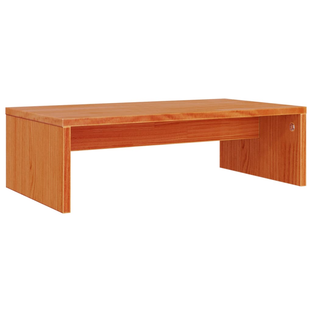 Support de moniteur marron miel 50x27x15 cm bois de pin solide - XIOS