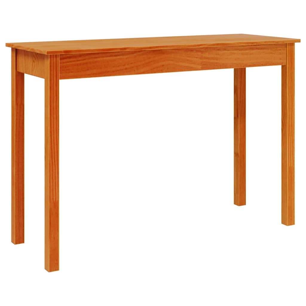 Table console marron miel 110x40x75 cm bois massif de pin - XIOS