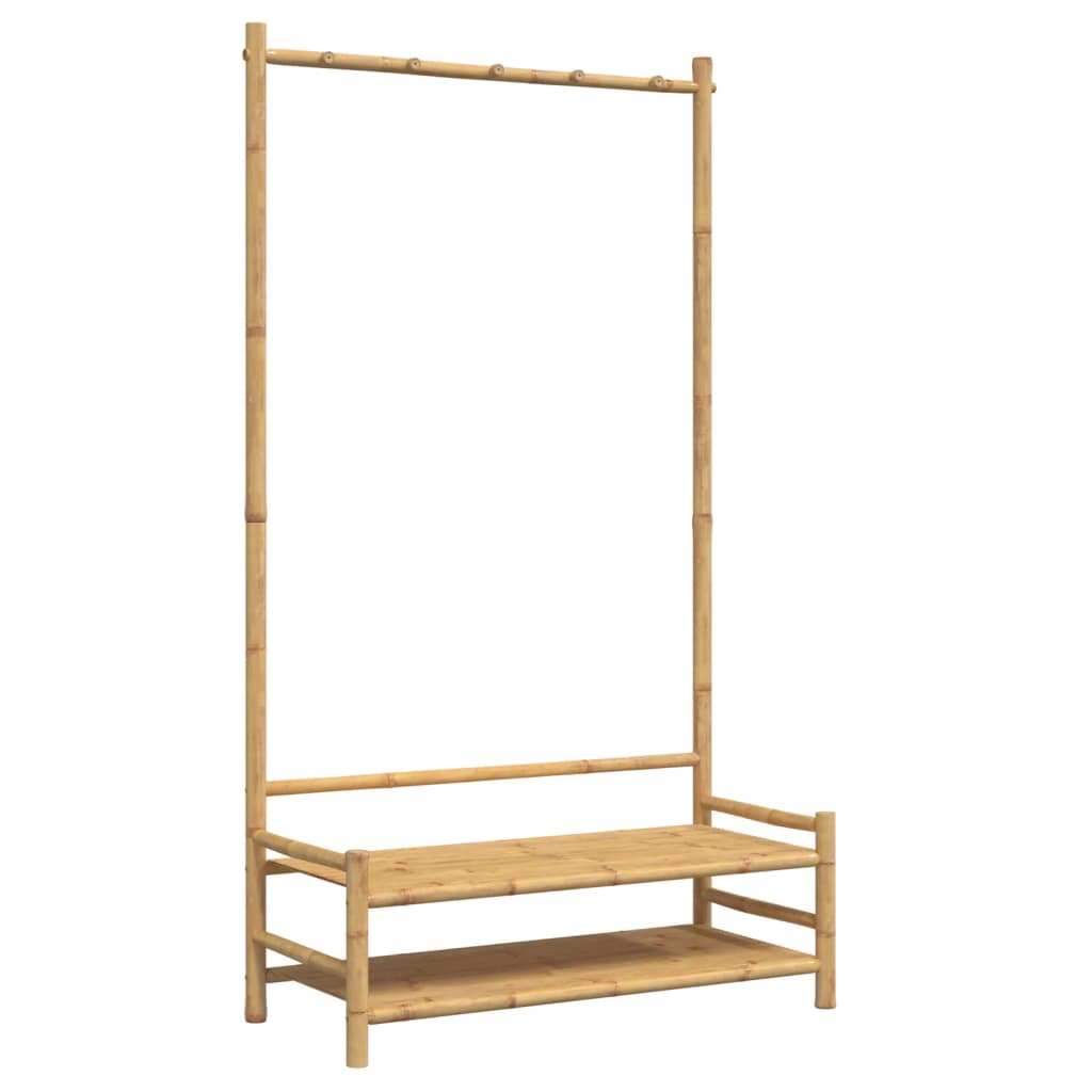 Porte-vêtement avec étagères 103x40x183 cm bambou - XIOS