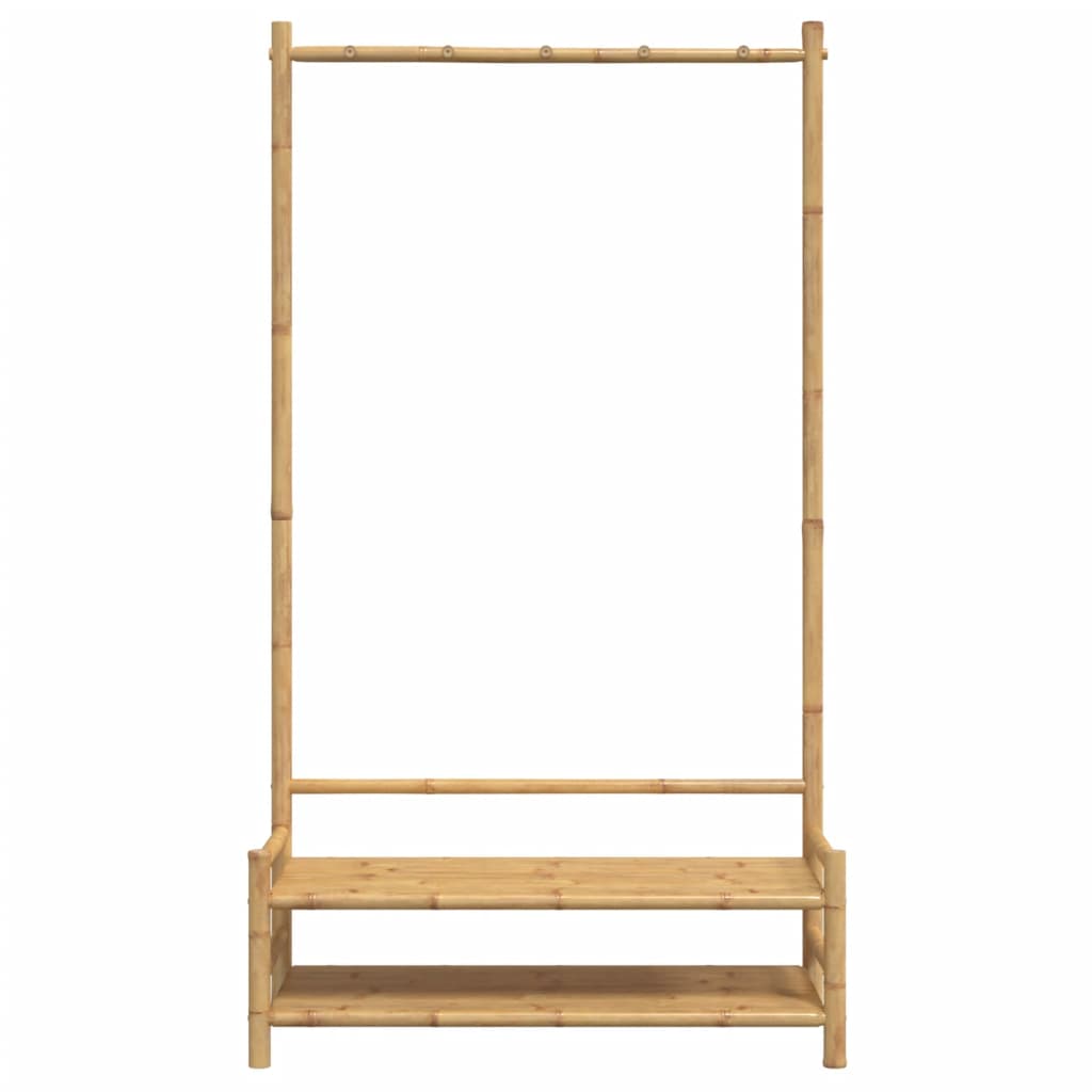 Porte-vêtement avec étagères 103x40x183 cm bambou - XIOS