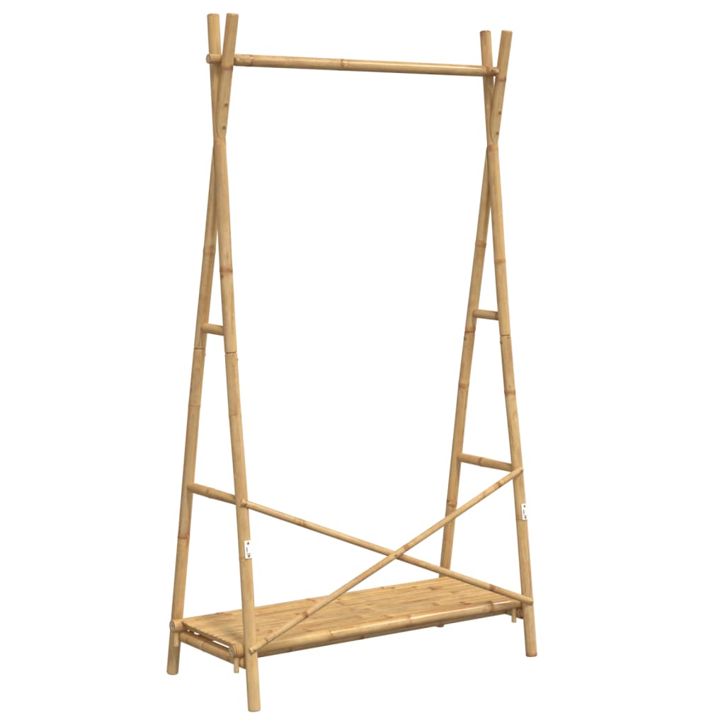 Porte-vêtement avec étagère 102x50x190 cm bambou - XIOS