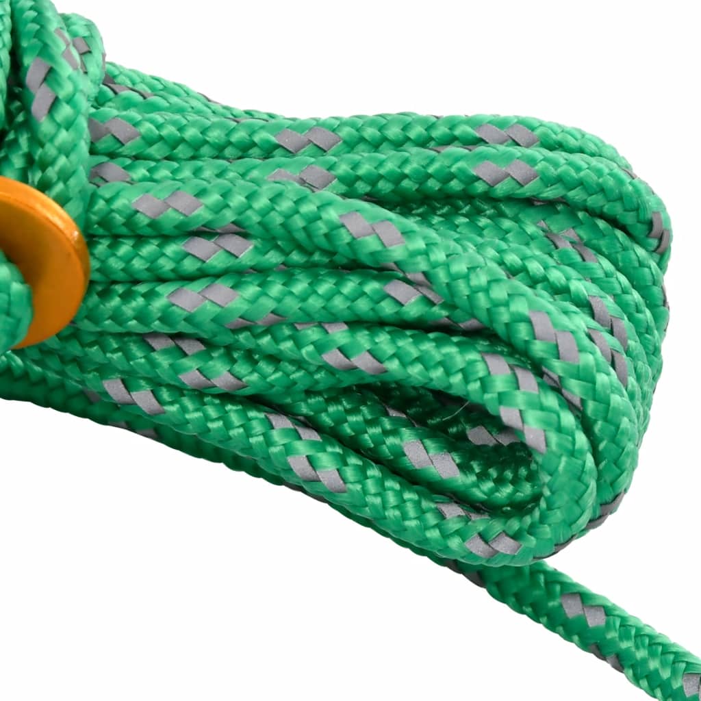 Cordes de haubanage avec clés réfléchissantes 8 pcs 4 m 4 mm Accessoires de tente vidaXL