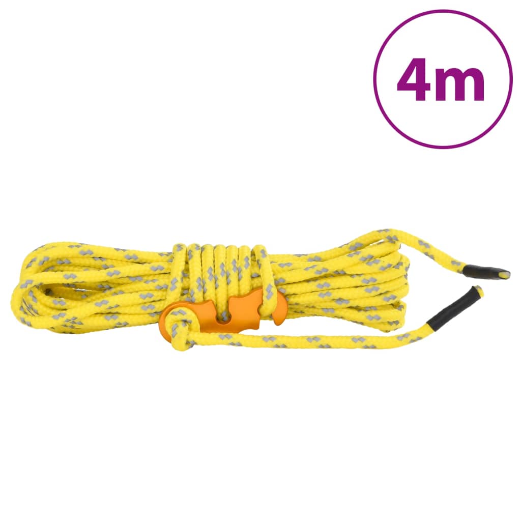Cordes de haubanage avec clés réfléchissantes 8 pcs 4 m 4 mm Accessoires de tente vidaXL