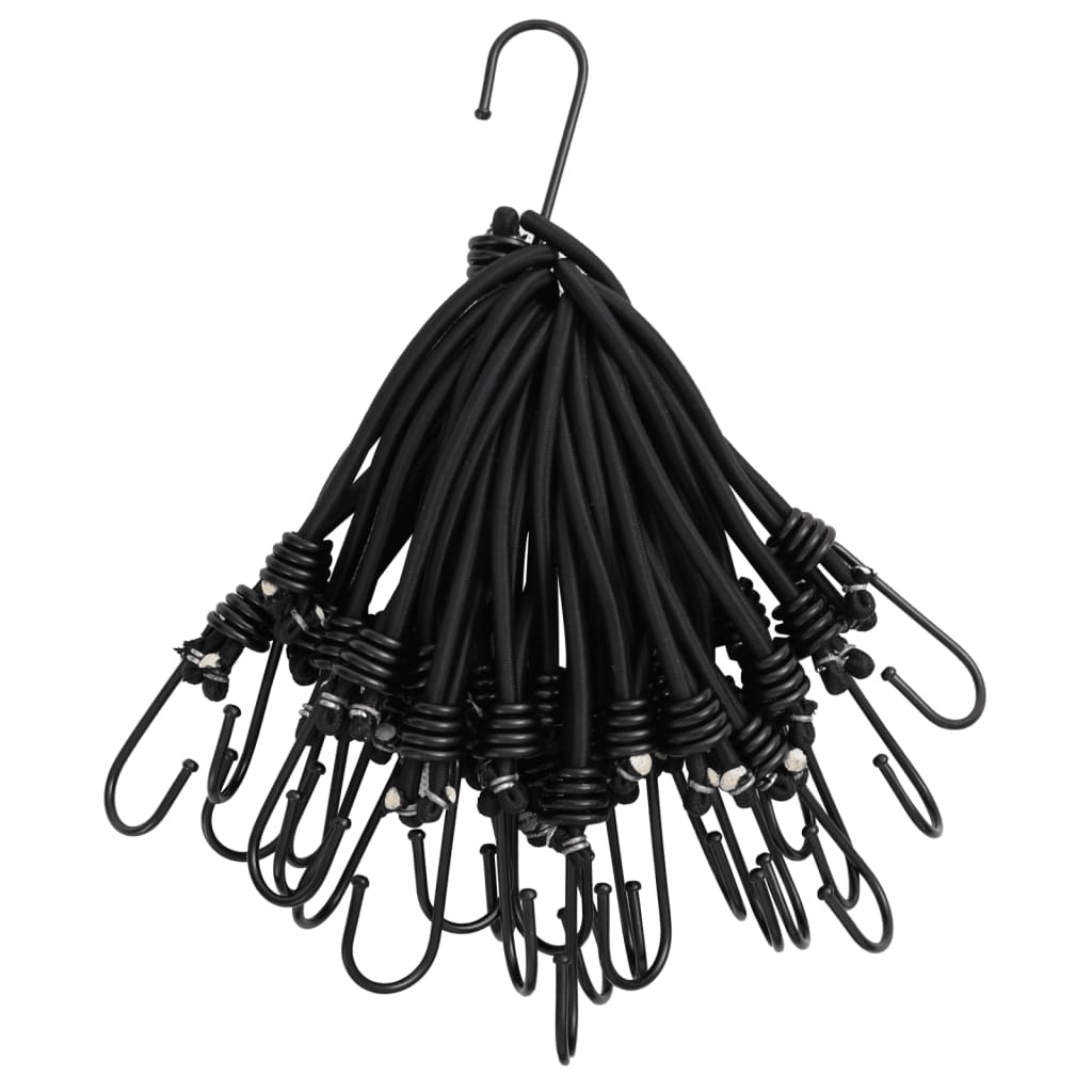 Cordon élastique avec crochets 25 pcs 17 cm Accessoires de tente vidaXL