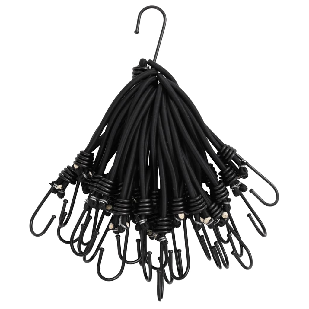 Cordon élastique avec crochets 50 pcs 17 cm Accessoires de tente vidaXL