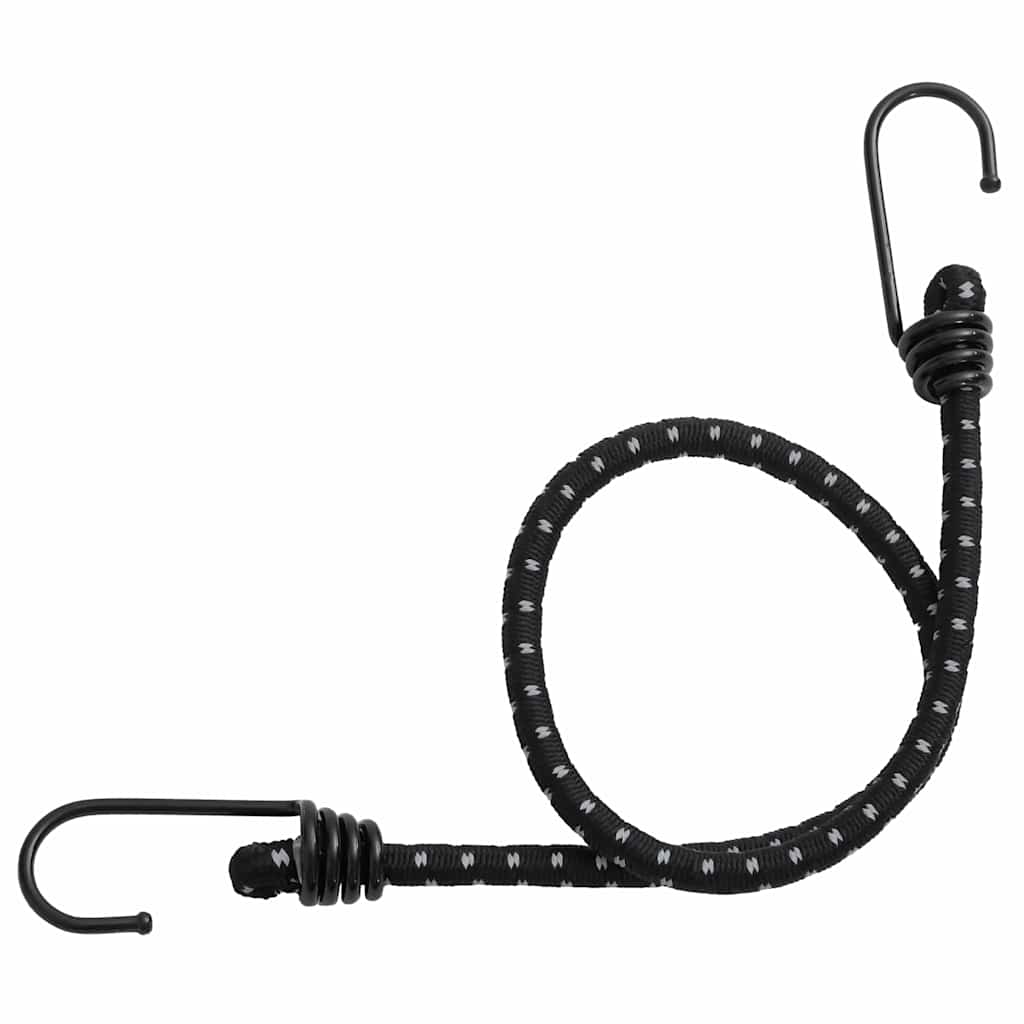Cordes élastiques avec bandes réfléchissantes et crochets 25pcs Accessoires de tente vidaXL