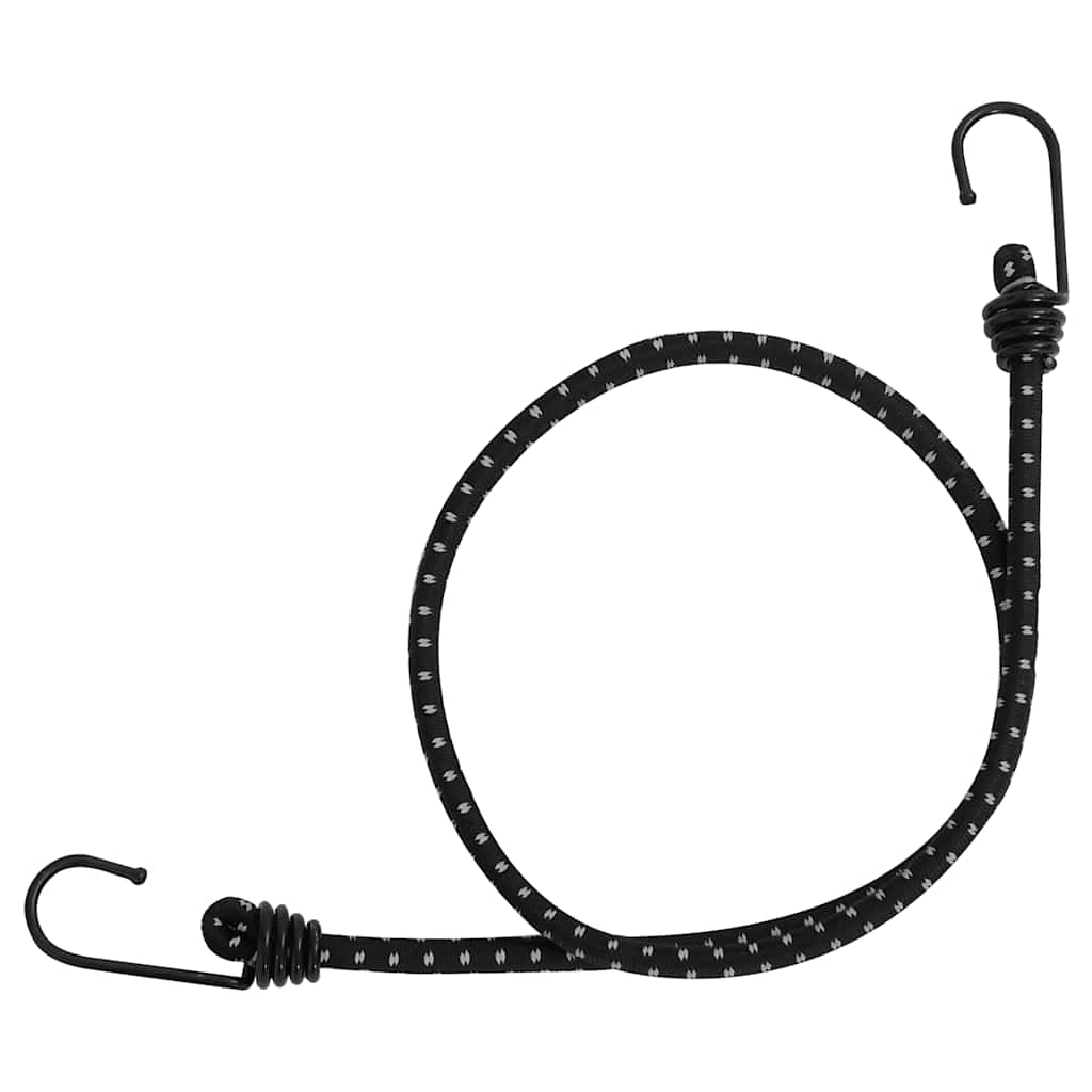 Cordes élastiques avec bandes réfléchissantes et crochets 10pcs Accessoires de tente vidaXL
