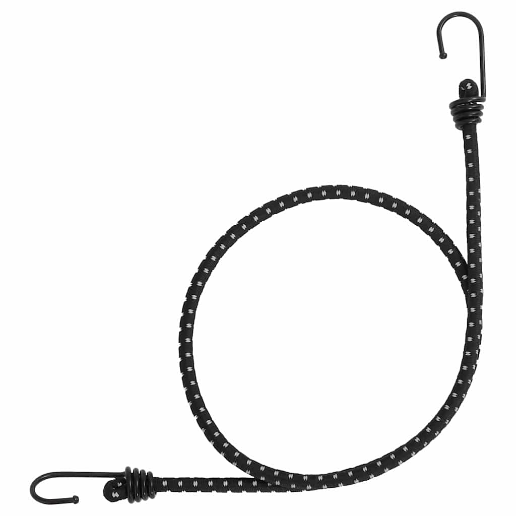 Cordes élastiques avec bandes réfléchissantes et crochets 50pcs Accessoires de tente vidaXL