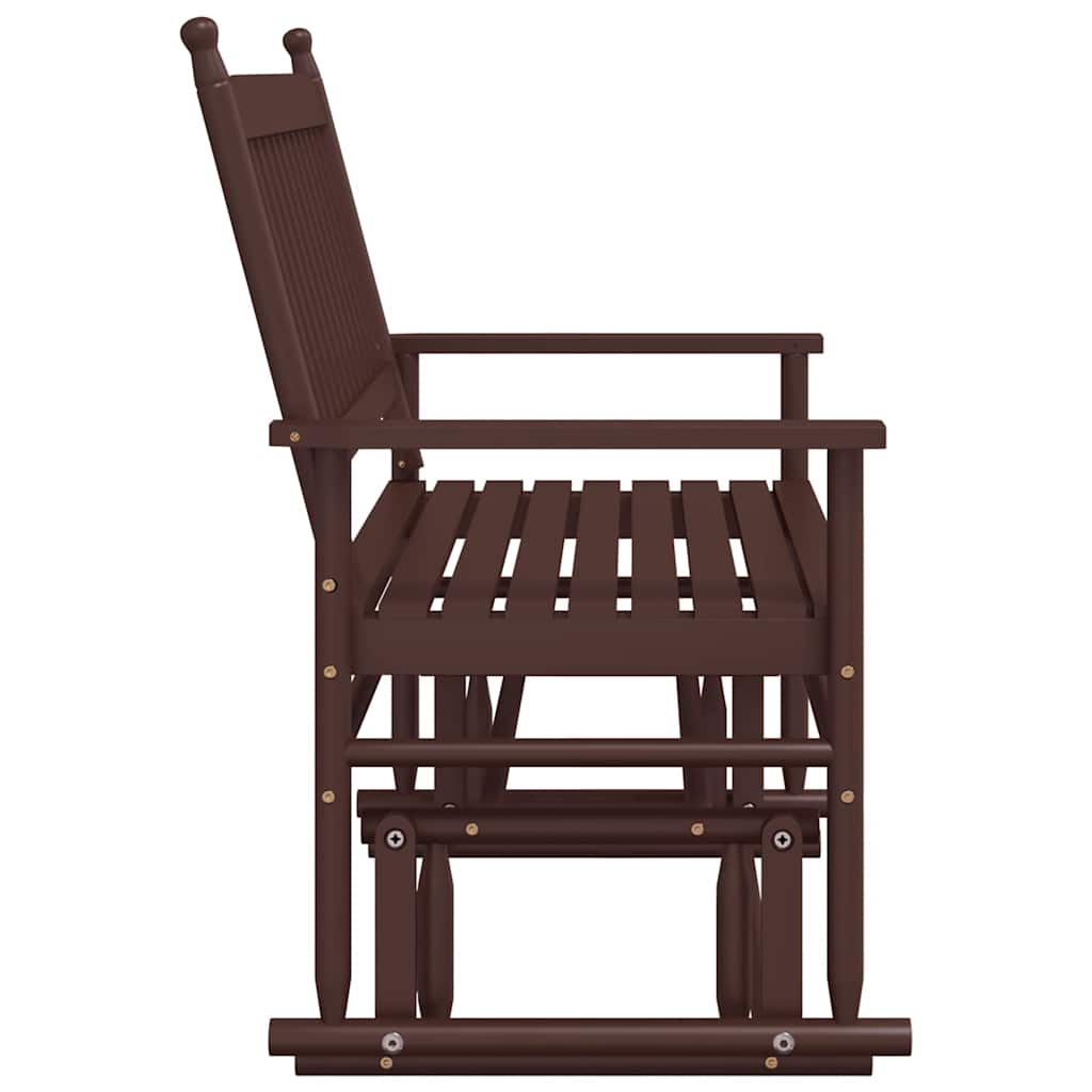 Banc balancelle marron 118x70x104,5 cm bois massif de peuplier - XIOS