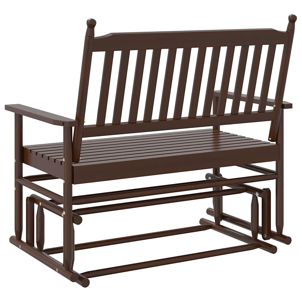 Banc balancelle marron 118x70x104,5 cm bois massif de peuplier - XIOS