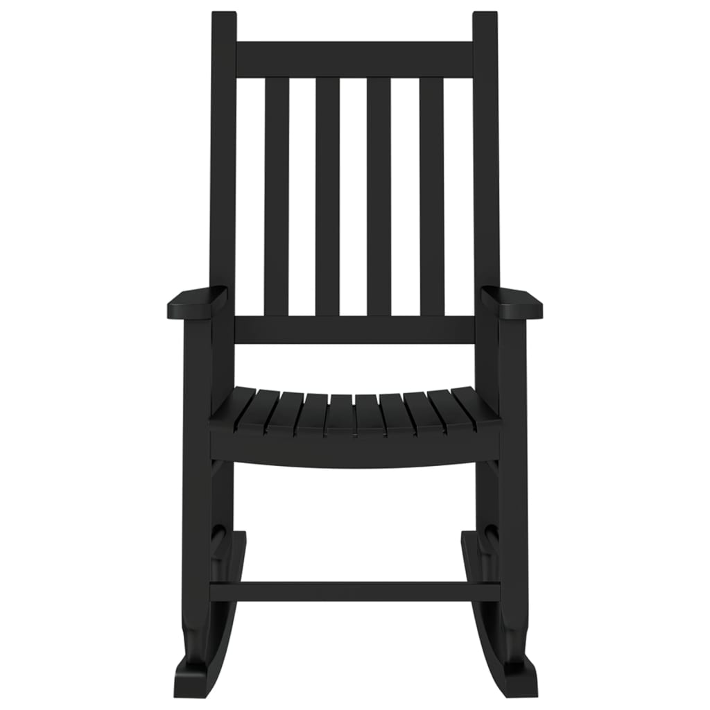 Chaise à bascule enfants noir bois de peuplier massif - XIOS