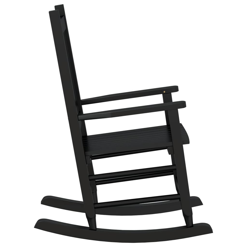 Chaise à bascule enfants noir bois de peuplier massif - XIOS