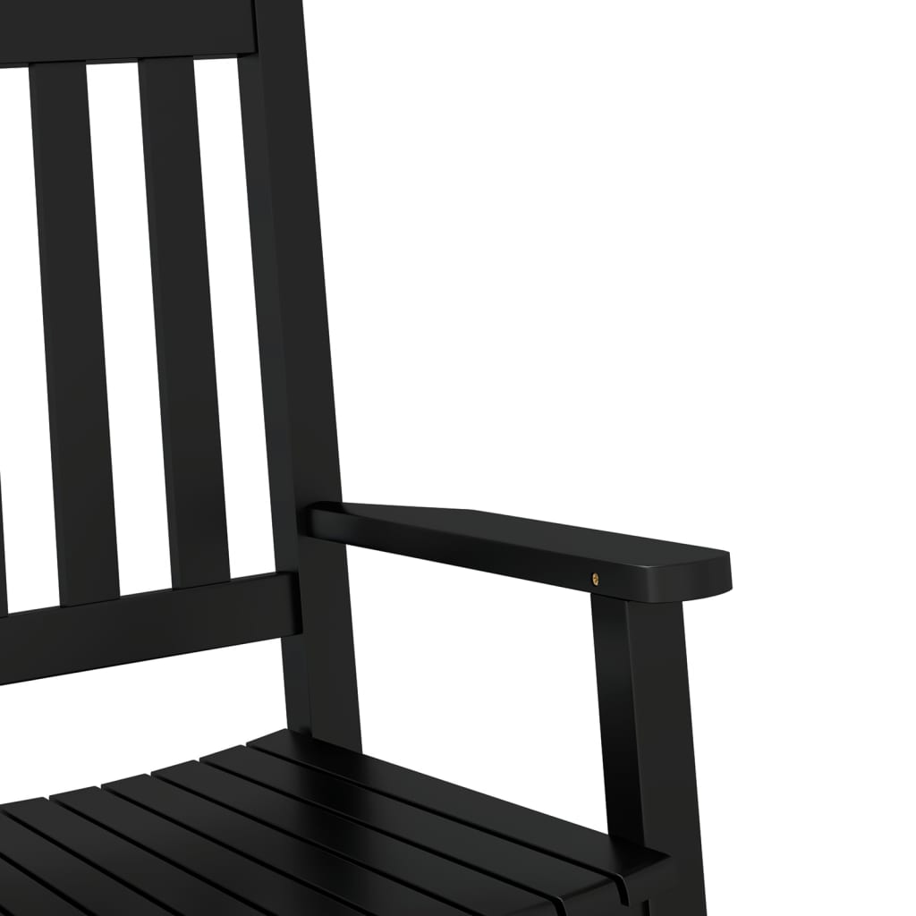 Chaise à bascule enfants noir bois de peuplier massif - XIOS