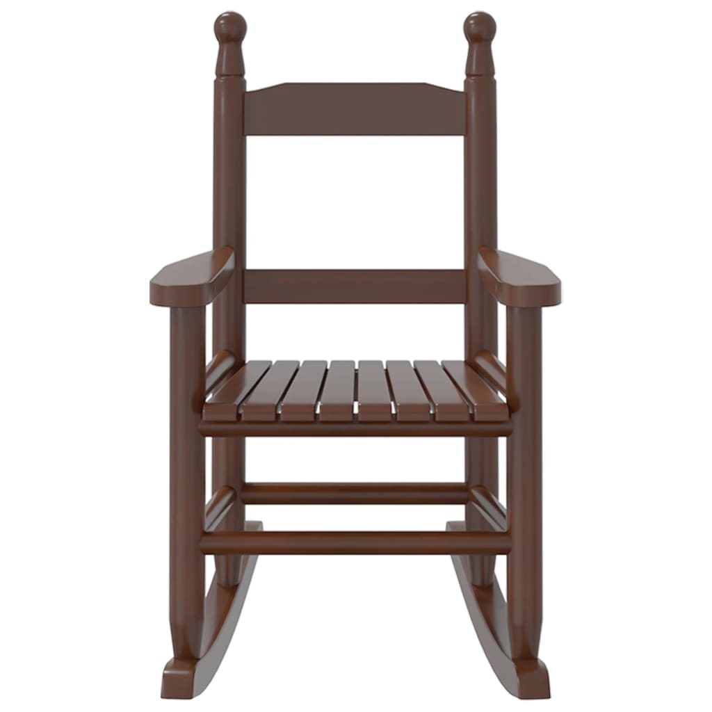 Chaise à bascule enfants marron bois de peuplier massif - XIOS