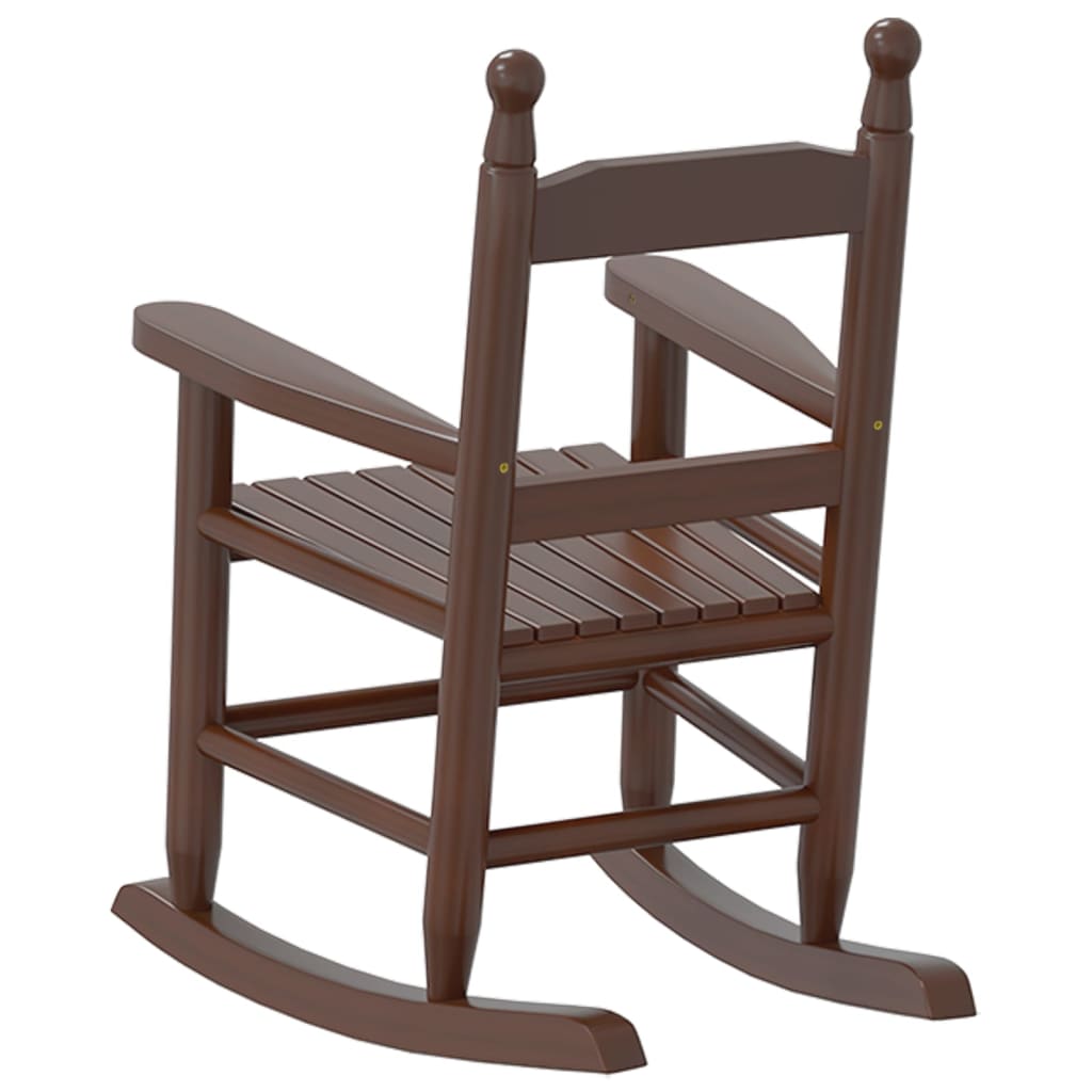 Chaise à bascule enfants marron bois de peuplier massif - XIOS