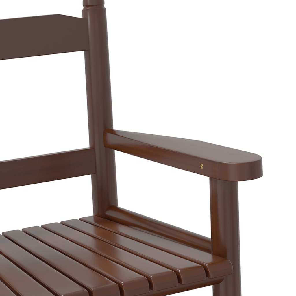 Chaise à bascule enfants marron bois de peuplier massif - XIOS