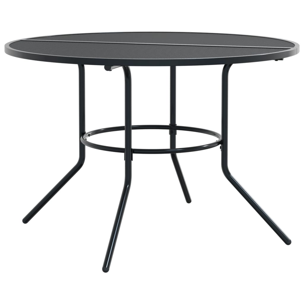 Table de patio ronde anthracite acier enduit de poudre Tables de jardin vidaXL