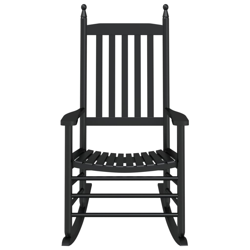 Chaises à bascule avec sièges incurvés lot de 2 noir peuplier - XIOS