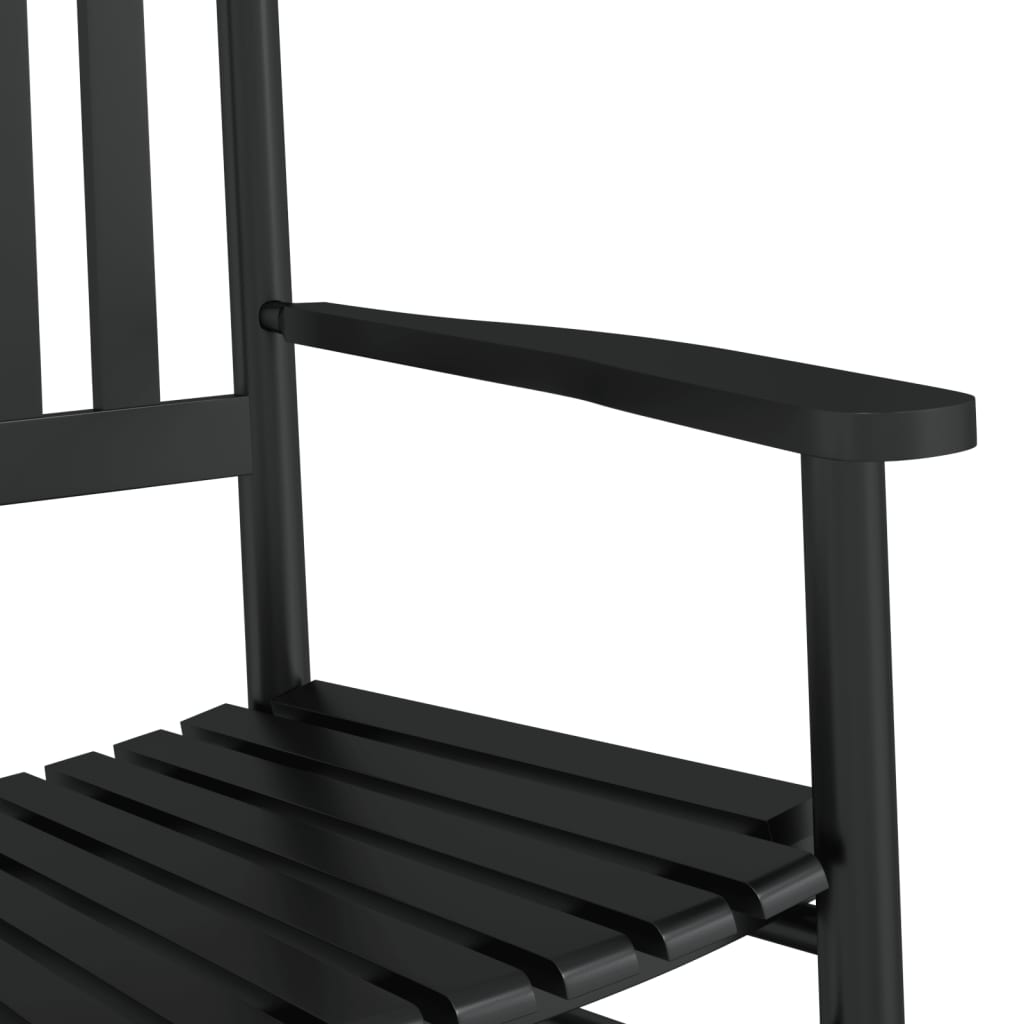 Chaises à bascule avec sièges incurvés lot de 2 noir peuplier - XIOS