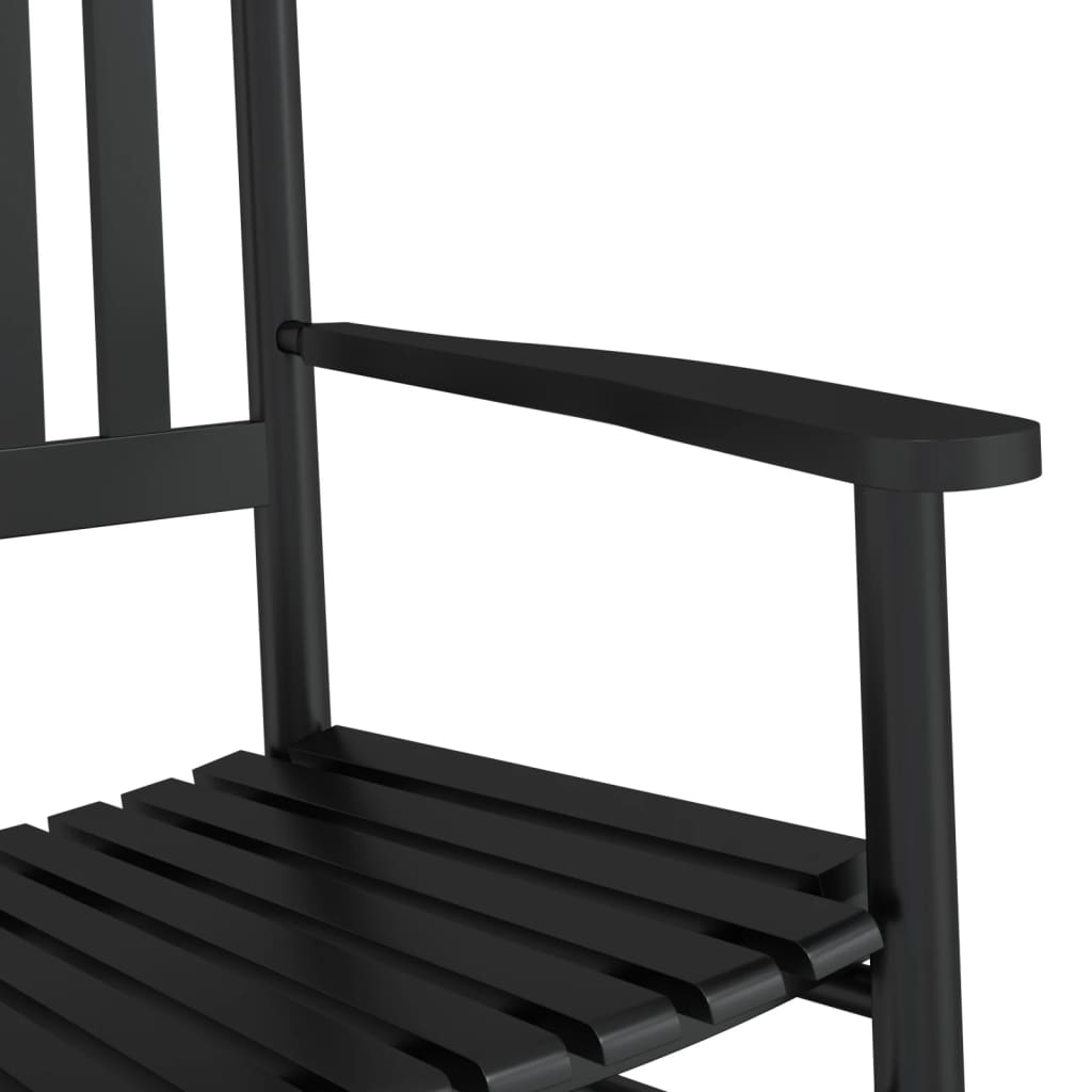 Chaises à bascule lot de 2 table pliable noir massif peuplier - XIOS