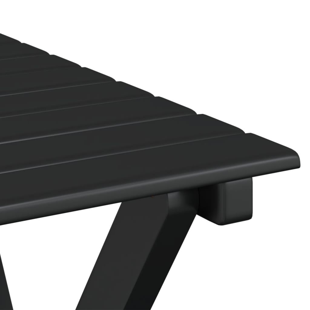 Chaises à bascule lot de 2 table pliable noir massif peuplier - XIOS