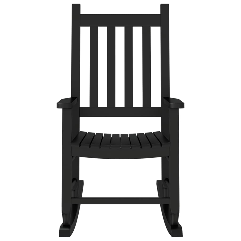 Chaises à bascule enfants lot de 2 noir bois de peuplier massif - XIOS