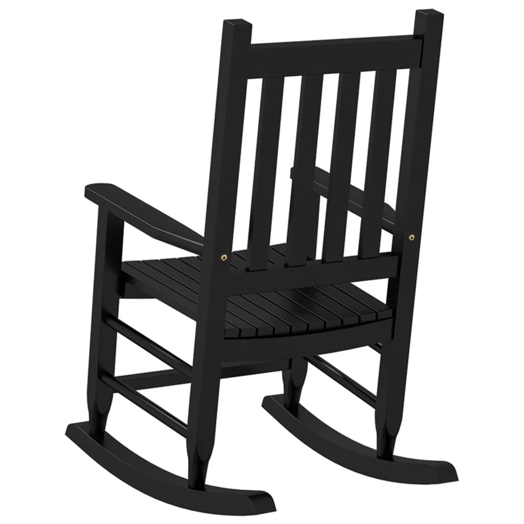 Chaises à bascule enfants lot de 2 noir bois de peuplier massif - XIOS