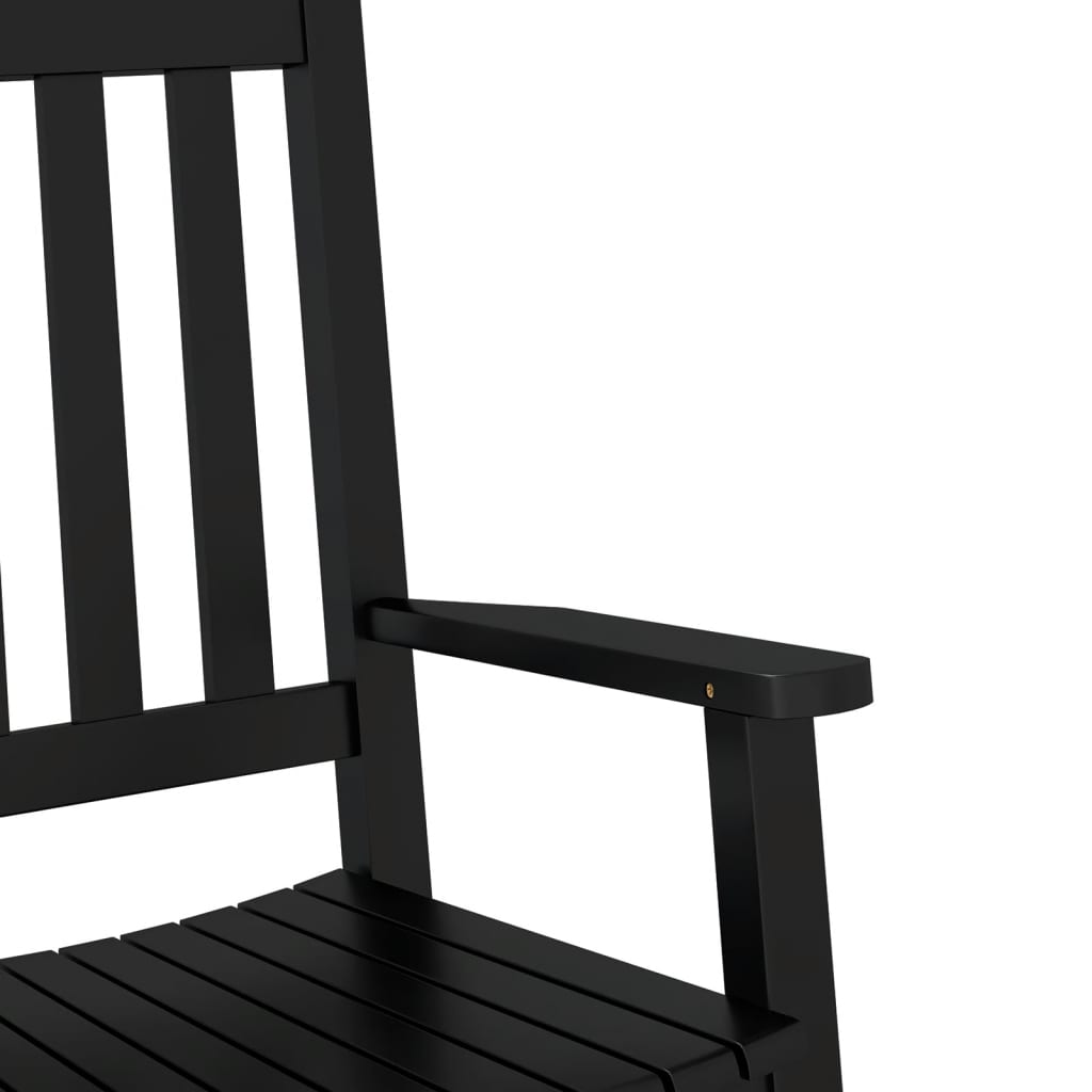 Chaises à bascule enfants lot de 2 noir bois de peuplier massif - XIOS