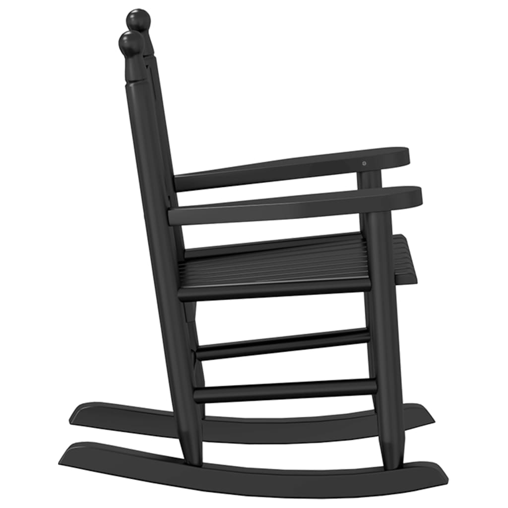 Chaises à bascule enfants lot de 2 noir bois de peuplier massif - XIOS