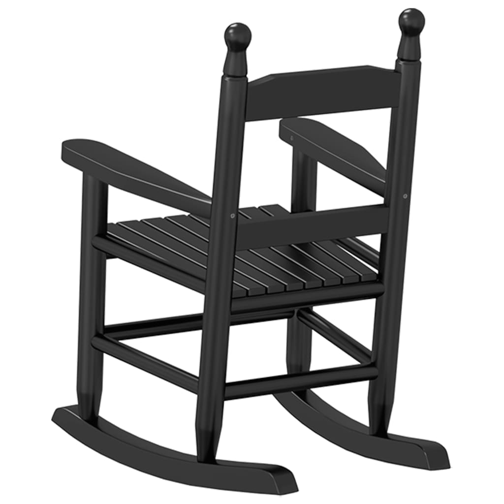 Chaises à bascule enfants lot de 2 noir bois de peuplier massif - XIOS