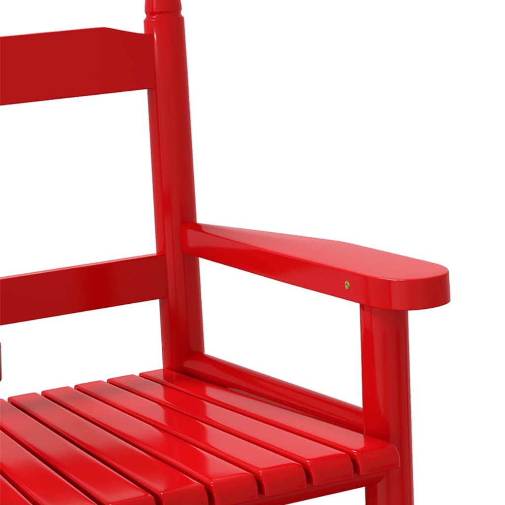 Chaises à bascule enfants lot de 2 rouge bois peuplier massif - XIOS