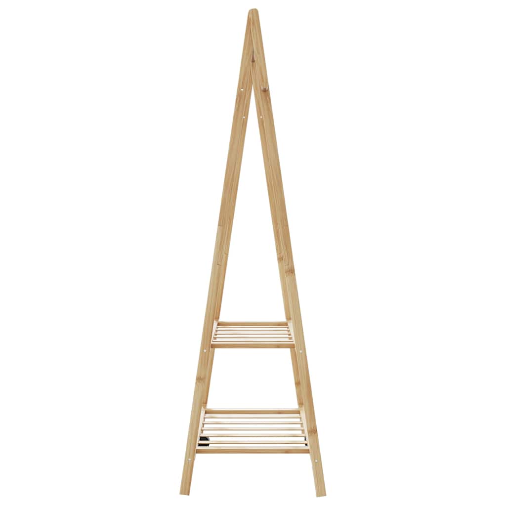 Porte-vêtement avec étagères 96x45,5x150,5 cm bambou