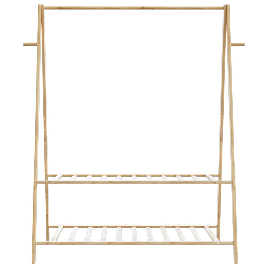 Porte-vêtement avec étagères 132x45,5x150,5 cm bambou - XIOS
