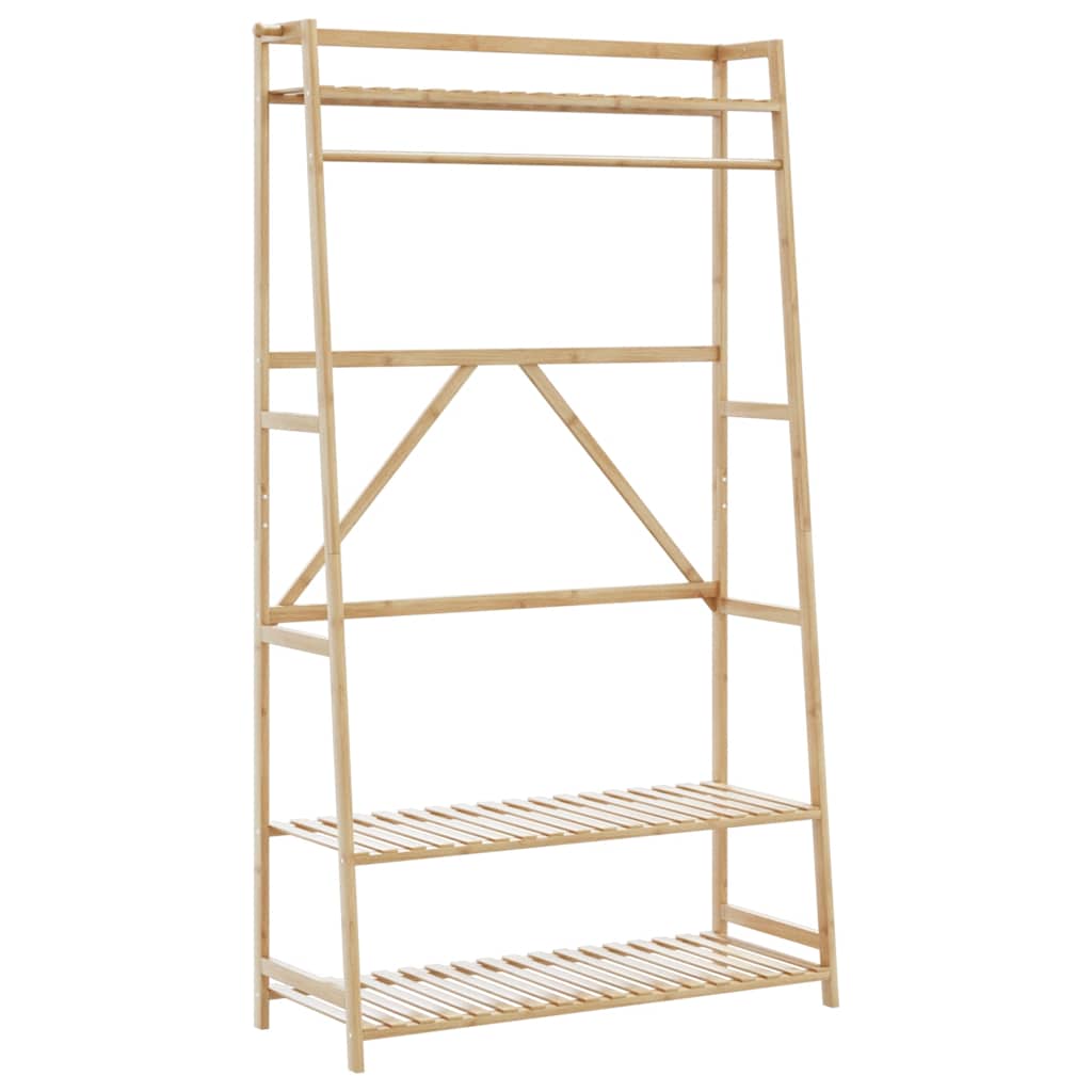 Porte-vêtement avec étagères 110x40x180 cm bambou - XIOS