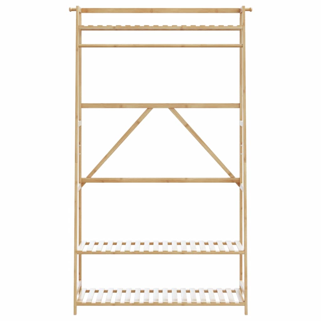 Porte-vêtement avec étagères 110x40x180 cm bambou - XIOS