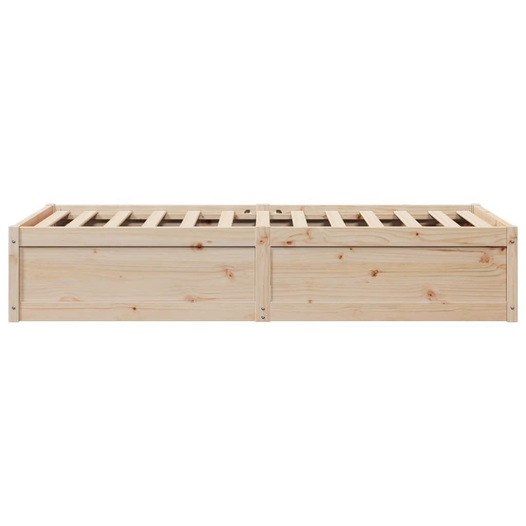 Cadre de lit sans matelas 90x200 cm bois de pin massif - XIOS