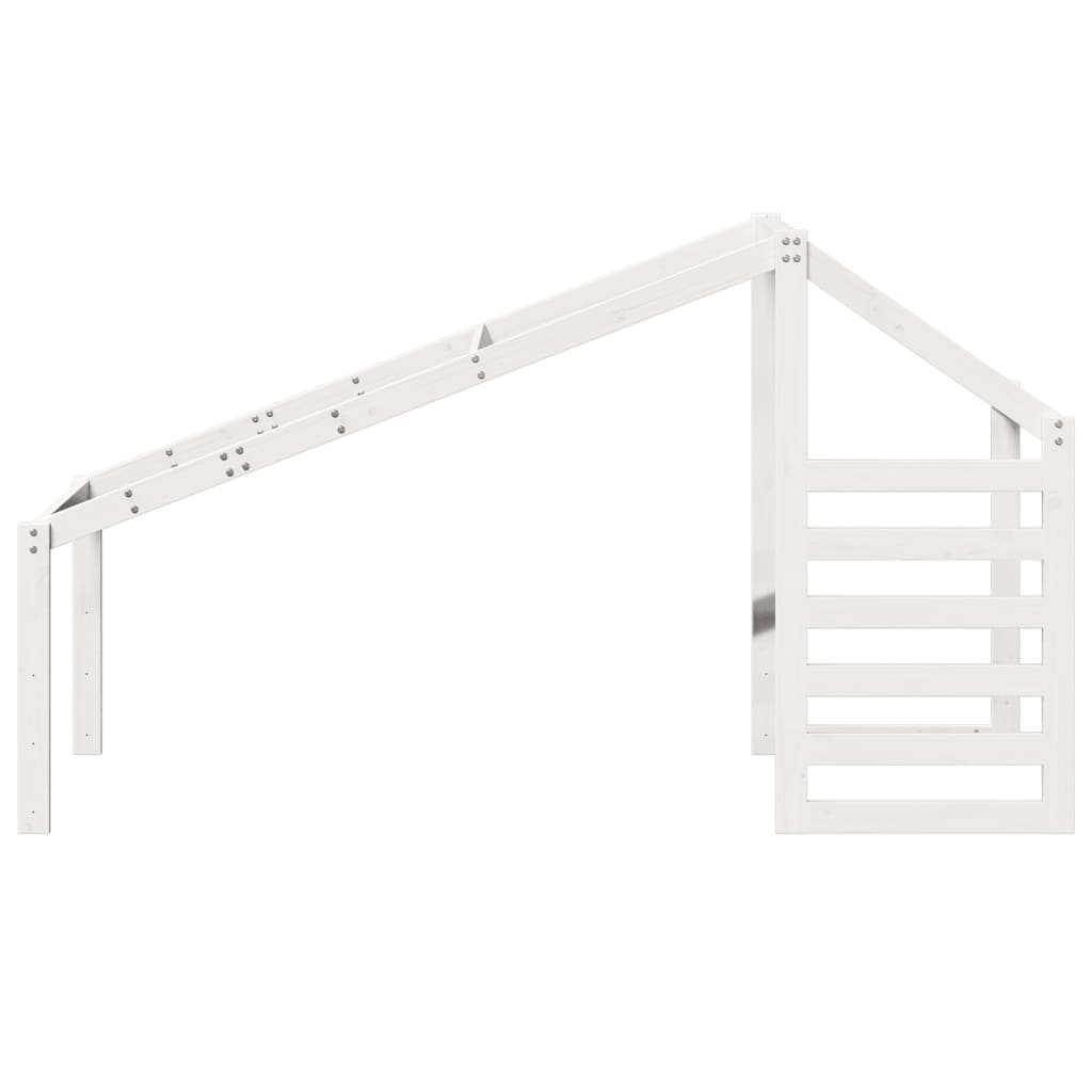 Toit de lit pour enfants blanc 198x87x113 cm bois de pin massif - XIOS