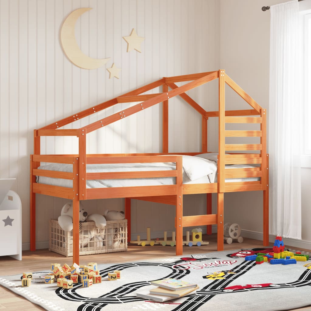 Toit de lit pour enfants 198x87x113 cm bois de pin massif