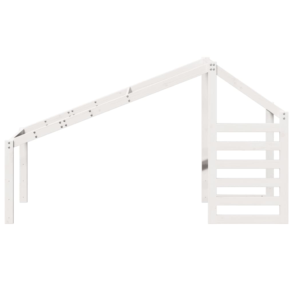 Toit de lit pour enfants blanc 198x97x113 cm bois de pin massif - XIOS