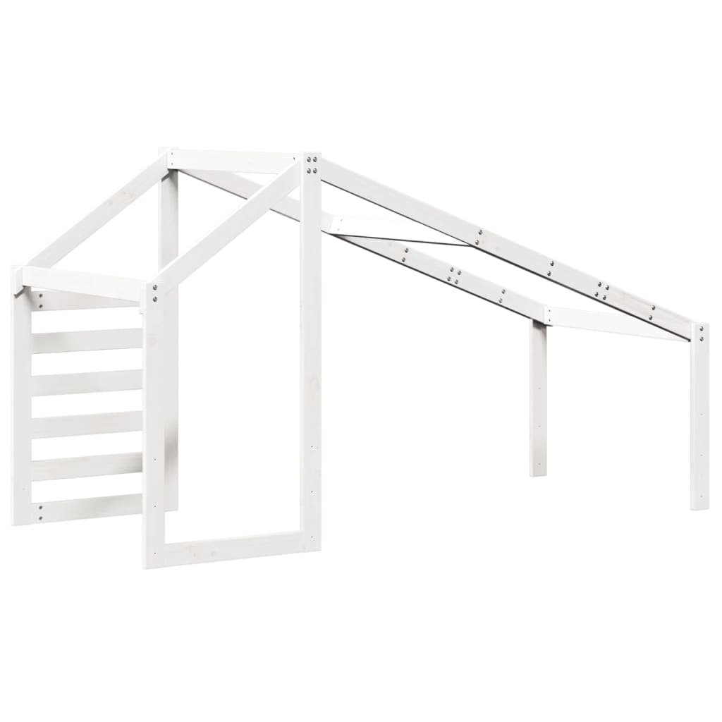 Toit de lit pour enfants blanc 198x97x113 cm bois de pin massif - XIOS
