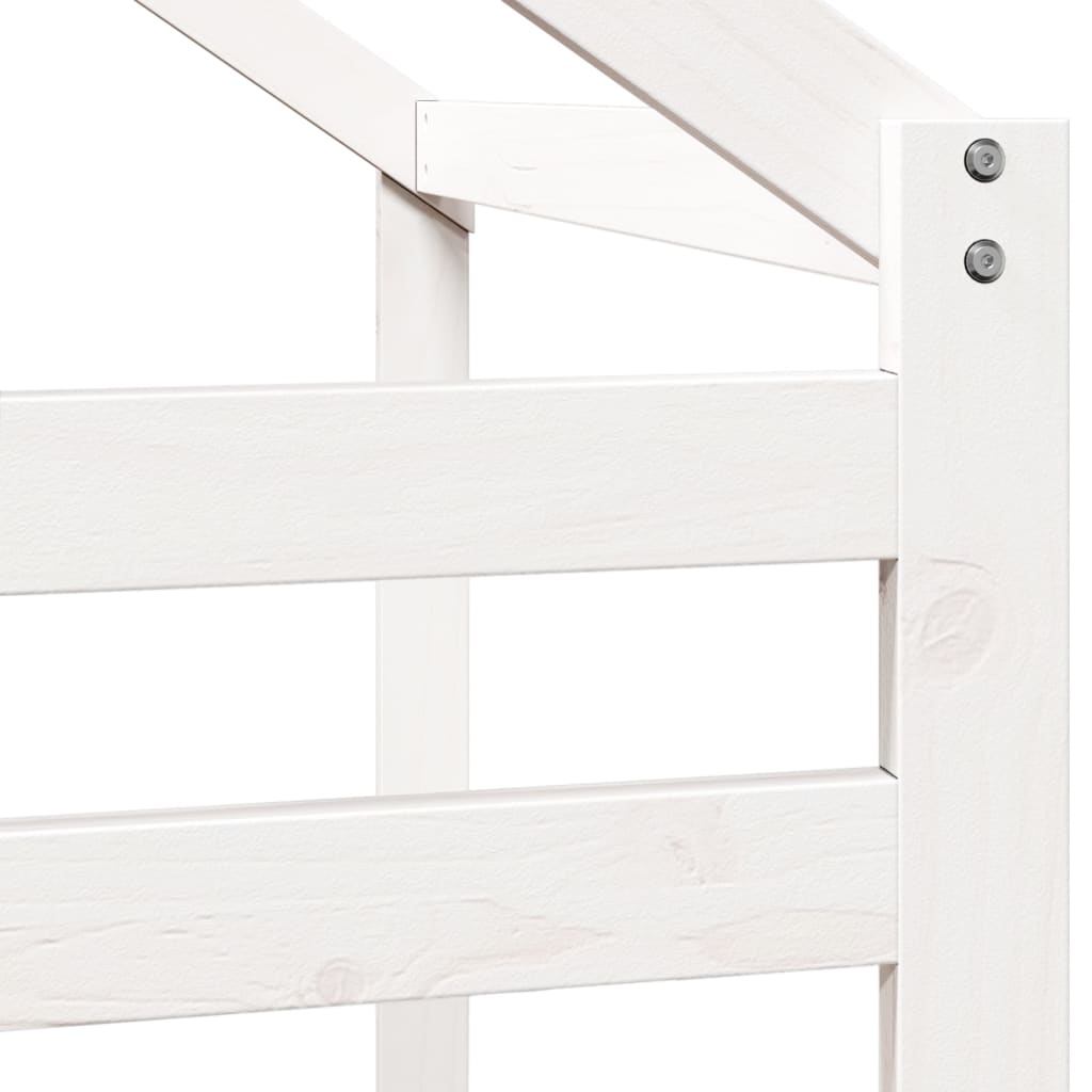 Toit de lit pour enfants blanc 198x97x113 cm bois de pin massif - XIOS