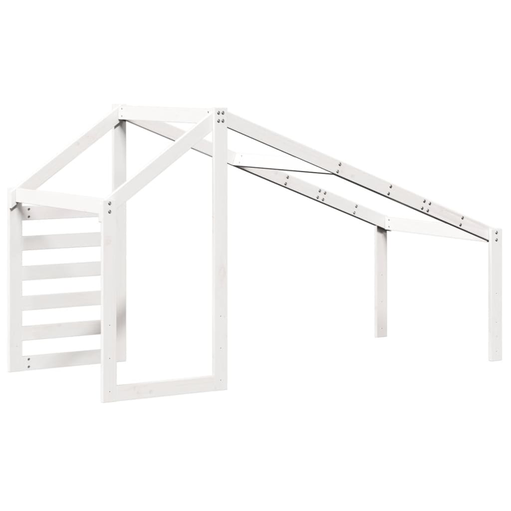 Toit de lit pour enfants blanc 188x97x113 cm bois de pin massif - XIOS