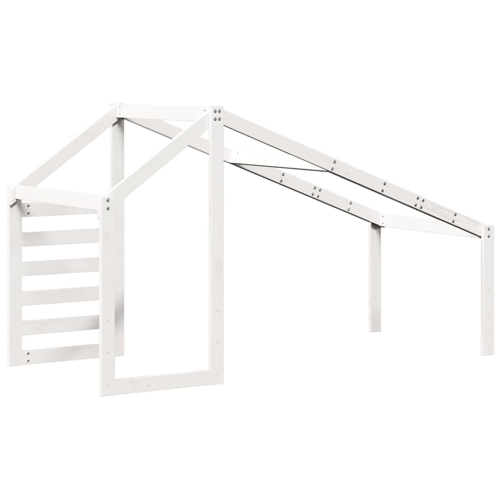 Toit de lit pour enfants blanc 188x82x113 cm bois de pin massif - XIOS
