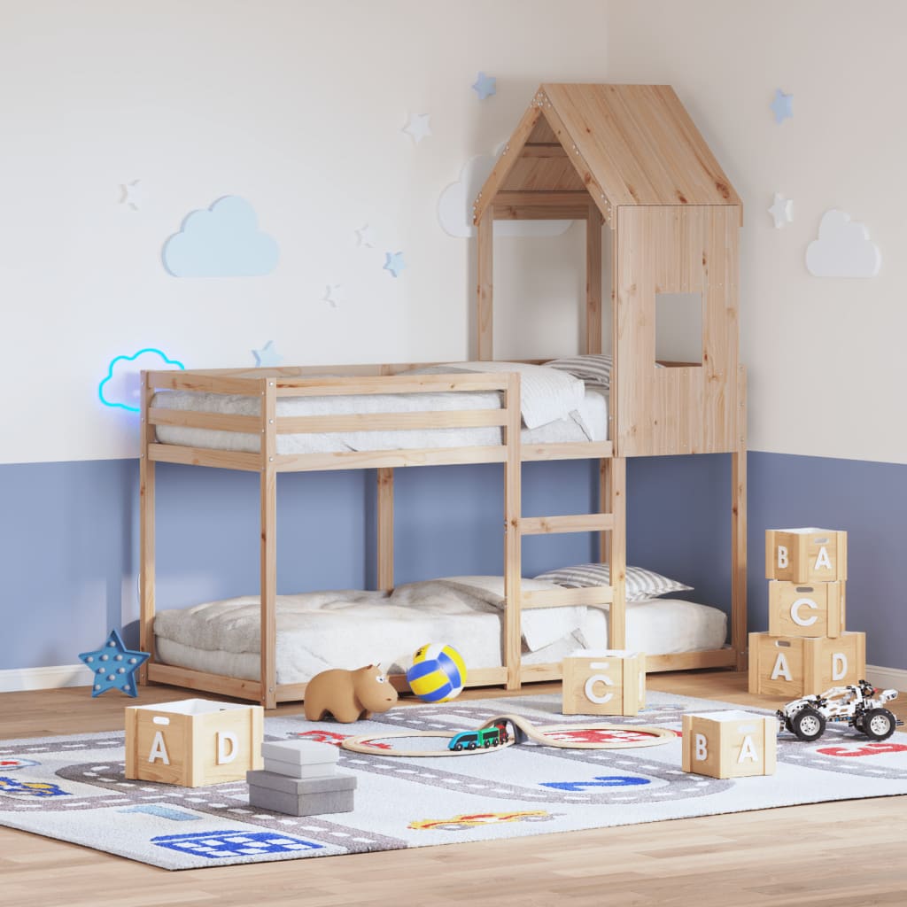 Toit de lit pour enfants 60x99x139,5 cm bois de pin massif - XIOS